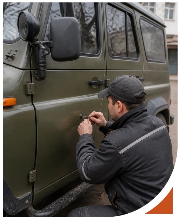 Профессиональное вскрытие автомобиля УАЗ без повреждений в Великом Новгороде