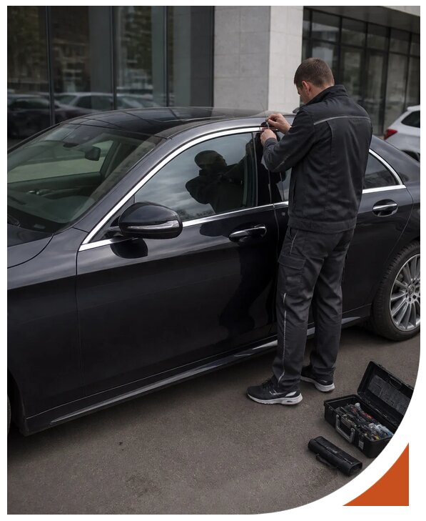 Вскрытие автомобиля Мерседес без повреждений в Великом Новгороде